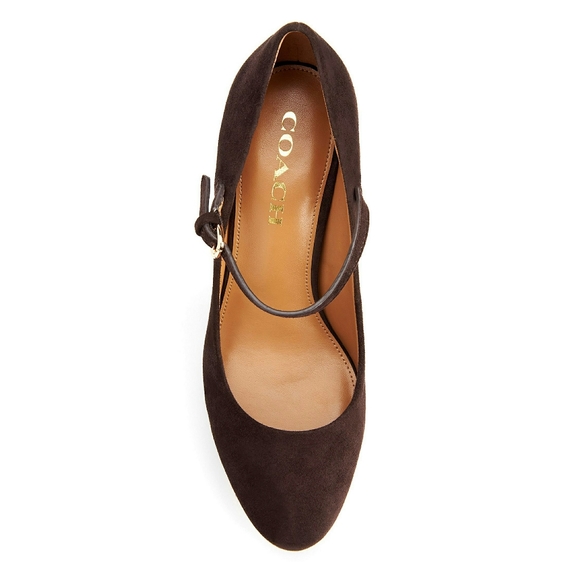 ๐ COACH Platform Mary Jane Pumps Brown Heels Shoe - Picture 3 of 6